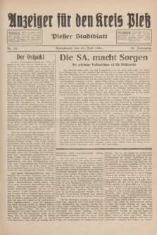 Anzeiger für den Kreis Pleß : Plesser Stadtblatt. Jg.83, Nr. 57 (21 Juli 1934)