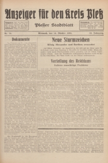 Anzeiger für den Kreis Pleß : Plesser Stadtblatt. Jg.83, Nr. 79 (10 Oktober 1934)