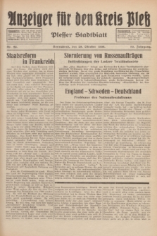 Anzeiger für den Kreis Pleß : Plesser Stadtblatt. Jg.83, Nr. 82 (20 Oktober 1934)