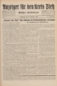 Anzeiger für den Kreis Pleß : Plesser Stadtblatt. Jg.83, Nr. 83 (24 Oktober 1934)