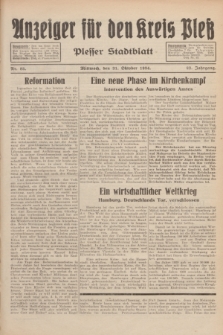 Anzeiger für den Kreis Pleß : Plesser Stadtblatt. Jg.83, Nr. 85 (31 Oktober 1934)