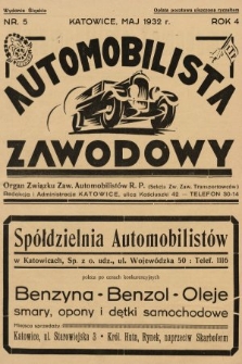 Automobilista Zawodowy : organ Związku Zaw. Automobilistów R.P. (Sekcja Zw. Zaw. Transportowców). 1932, nr 5 |PDF|