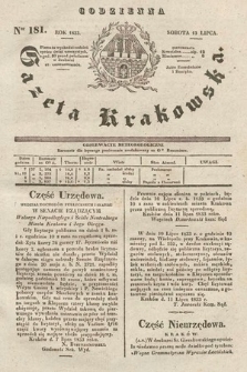 Codzienna Gazeta Krakowska. 1833, nr 181 |PDF|