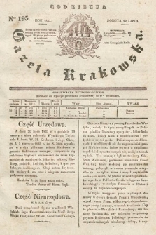 Codzienna Gazeta Krakowska. 1833, nr 195 |PDF|