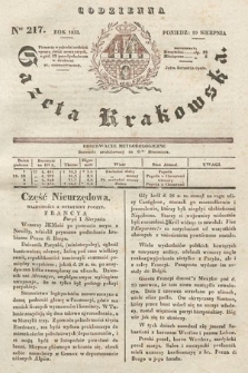 Codzienna Gazeta Krakowska. 1833, nr 217 |PDF|
