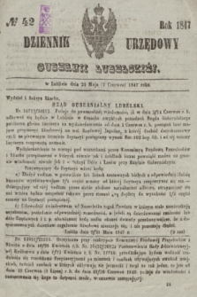 Dziennik Urzędowy Gubernii Lubelskiey. 1847, No 42 (2 czerwca)