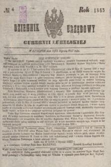 Dziennik Urzędowy Gubernii Lubelskiej. 1853, No 4 (22 stycznia) + dod.
