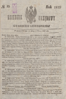 Dziennik Urzędowy Gubernii Lubelskiej. 1853, No 10 (5 marca) + dod.