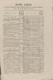 Dziennik Urzędowy Gubernii Lubelskiej. 1854, Wypis Treści Wyszłych Urządzeń Przez Dziennik Urzędowy Gubernii Lubelskiej w kwartale III 1854 roku