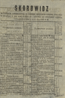 Dziennik Urzędowy Gubernii Lubelskiej. Skorowidz przedmiotów umieszczonych w Dzienniku Urzędowym Gubernii Lubelskiej w kwartale II. 1861 roku