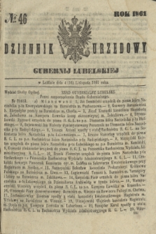 Dziennik Urzędowy Gubernii Lubelskiej. 1861, № 46 (16 listopada) + dod.