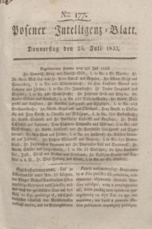 Posener Intelligenz-Blatt. 1833, Nro. 177 (25 Juli)