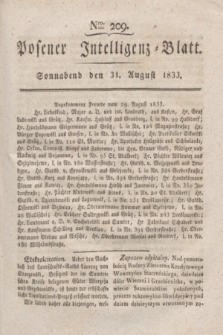 Posener Intelligenz-Blatt. 1833, Nro. 209 (31 August)