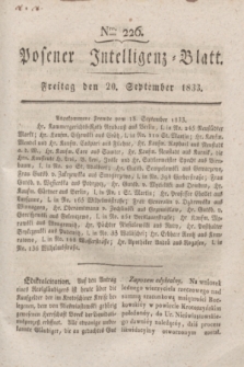 Posener Intelligenz-Blatt. 1833, Nro. 226 (20 September)