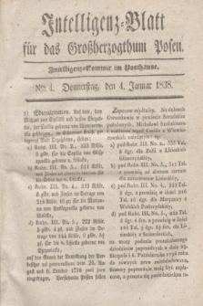 Intelligenz-Blatt für das Großherzogthum Posen. 1838, Nro. 4 (4 Januar)