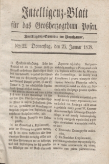 Intelligenz-Blatt für das Großherzogthum Posen. 1838, Nro. 22 (25 Januar)