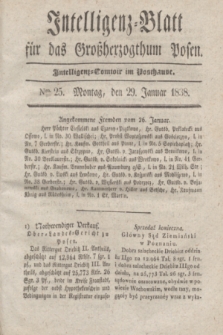 Intelligenz-Blatt für das Großherzogthum Posen. 1838, Nro. 25 (29 Januar) + dod.