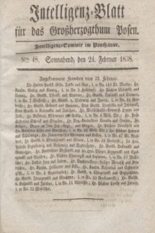 Intelligenz-Blatt für das Großherzogthum Posen. 1838, Nro. 48 (24 Februar) + dod.