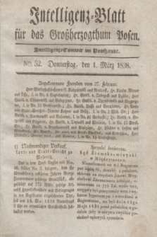 Intelligenz-Blatt für das Großherzogthum Posen. 1838, Nro. 52 (1 März)