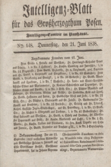 Intelligenz-Blatt für das Großherzogthum Posen. 1838, Nro. 148 (21 Juni) + dod.