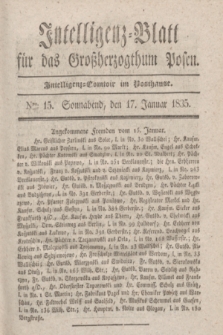 Intelligenz-Blatt für das Großherzogthum Posen. 1835, Nro. 15 (17 Januar)
