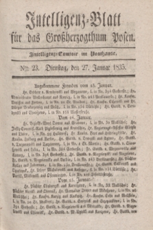 Intelligenz-Blatt für das Großherzogthum Posen. 1835, Nro. 23 (27 Januar)