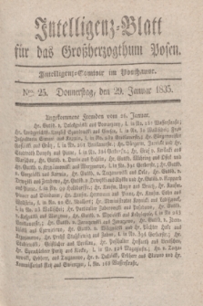 Intelligenz-Blatt für das Großherzogthum Posen. 1835, Nro. 25 (29 Januar) + dod.