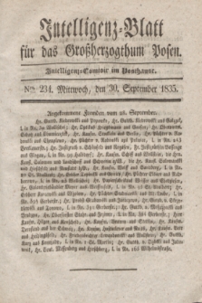 Intelligenz-Blatt für das Großherzogthum Posen. 1835, Nro. 234 (30 September)