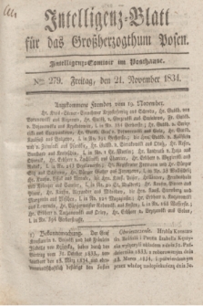 Intelligenz-Blatt für das Großherzogthum Posen. 1834, Nro. 279 (21 November)