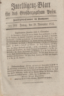 Intelligenz-Blatt für das Großherzogthum Posen. 1834, Nro. 285 (28 November) + dod.