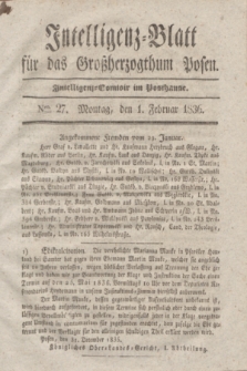 Intelligenz-Blatt für das Großherzogthum Posen. 1836, Nro. 27 (1 Februar)