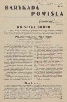 Barykada Powiśla. 1944, nr 12 (18 sierpnia)