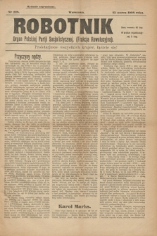 Robotnik : organ Polskiej Partji Socjalistycznej (Frakcja Rewolucyjna). 1908, nr 228 (23 marca) - wyd. zagraniczne