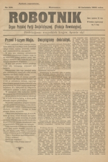 Robotnik : organ Polskiej Partji Socjalistycznej (Frakcja Rewolucyjna). 1908, nr 229 (12 kwietnia) - wyd. zagraniczne