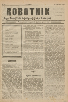 Robotnik : organ Polskiej Partji Socjalistycznej (Frakcja Rewolucyjna). 1908, № 231 (20 lipca)
