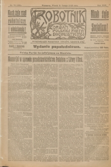 Robotnik : organ Polskiej Partyi Socyalistycznej. R.25, nr 78 (18 lutego 1919) = nr 455 - wyd. popołudniowe