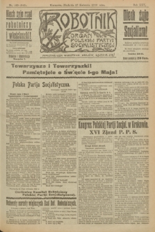 Robotnik : organ Polskiej Partyi Socyalistycznej. R.25, nr 169 (27 kwietnia 1919) = nr 546