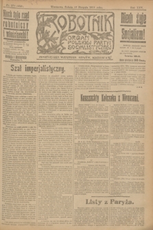 Robotnik : organ Polskiej Partyi Socyalistycznej. R.25, nr 279 (16 sierpnia 1919) = nr 656