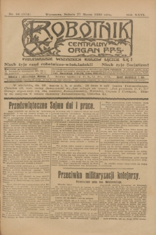 Robotnik : centralny organ P.P.S. R.26, nr 86 (27 marca 1920) = nr 874