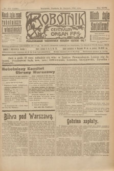 Robotnik : centralny organ P.P.S. R.26, nr 221 (15 sierpnia 1920) = nr 1009
