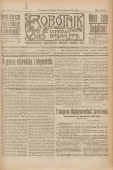 Robotnik : centralny organ P.P.S. R.26, nr 324 (28 listopada 1920) = nr 1111