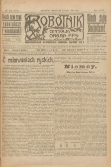 Robotnik : centralny organ P.P.S. R.26, nr 352 (28 grudnia 1920) = nr 1139