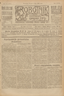 Robotnik : centralny organ P.P.S. R.28, nr 124 (9 maja 1922) = nr 1596
