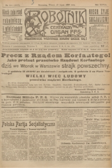 Robotnik : centralny organ P.P.S. R.28, nr 193 (18 lipca 1922) = nr 1665