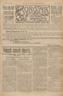 Robotnik : centralny organ P.P.S. R.28, nr 202 (27 lipca 1922) = nr 1674