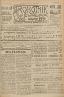 Robotnik : centralny organ P.P.S. R.28, nr 235 (29 sierpnia 1922) = nr 1707
