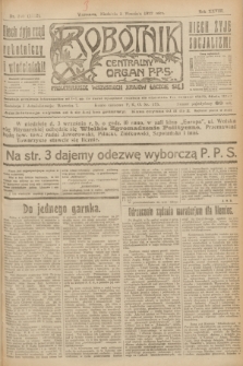 Robotnik : centralny organ P.P.S. R.28, nr 240 (3 września 1922) = nr 1712