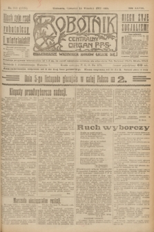 Robotnik : centralny organ P.P.S. R.28, nr 251 (14 września 1922) = nr 1723