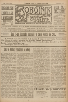 Robotnik : centralny organ P.P.S. R.28, nr 253 (16 września 1922) = nr 1725