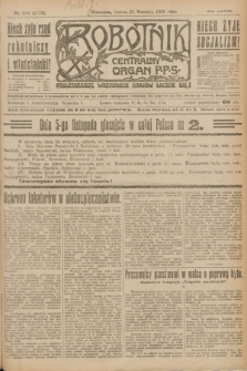 Robotnik : centralny organ P.P.S. R.28, nr 260 (23 września 1922) = nr 1732